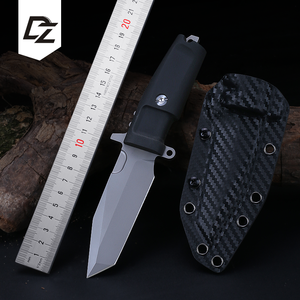 Navaja de Bolsillo Táctica Personalizable para Supervivencia, Hoja de Acero Inoxidable, Mango de Goma, Punta de Gota, Uso Industrial, Caza, EDC, DIY, OEM - Product Image 1