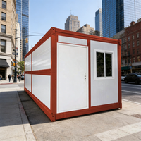 Maison préfabriquée mobile pliable - Conception compacte - Travail en extérieur / Résidence d'urgence - Couleurs personnalisables