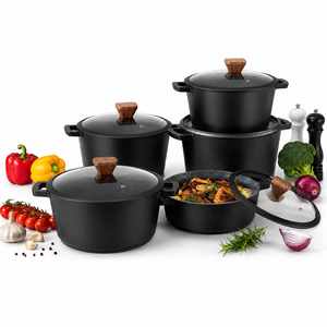 Juego de Utensilios de Cocina de Aluminio Fundido Antiadherente de 12 Piezas (22-32cm) con Fondo de Inducción para Cocina - Venta al por Mayor - Product Image 2