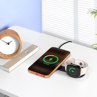 Bantalan pengisi daya nirkabel portabel, kualitas tinggi dapat dilipat 2 in 1 magnetik Qi2.2 25W