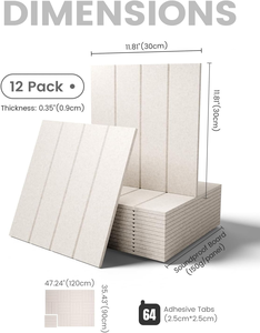 Panneaux acoustiques modernes <span class=keywords><strong>en</strong></span> feutre écologique avec un NRC élevé de 0,95 <span class=keywords><strong>pour</strong></span> l'absorption sonore dans les hôtels, les écoles et les espaces commerciaux - Product Image 3
