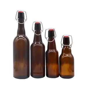Shanghai Linlang Groothandel 330Ml 500Ml 700Ml 1L Stubby Amber Glazen Fles Voor Bier
