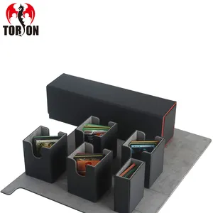 TORSON Five In One -80 + 400 + Gaming PU Funda de cuero Juego de comercio Tarjeta de cuero Cartón Trading Card Storage Yugioh Deck Box