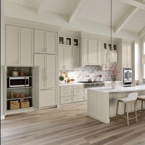 Gabinetes de Cocina Blancos Modernos de Lujo Estilo Shaker, Armarios de Cocina de Madera Sólida Estándar Americano para Proyectos de Villas en EE. UU. y Canadá - Product Image 1