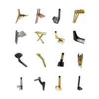Pieds de meubles en métal, quincaillerie pour canapé, armoire, table, embouts coniques, composants de pieds pliants pour meubles en bois, OEM personnalisé