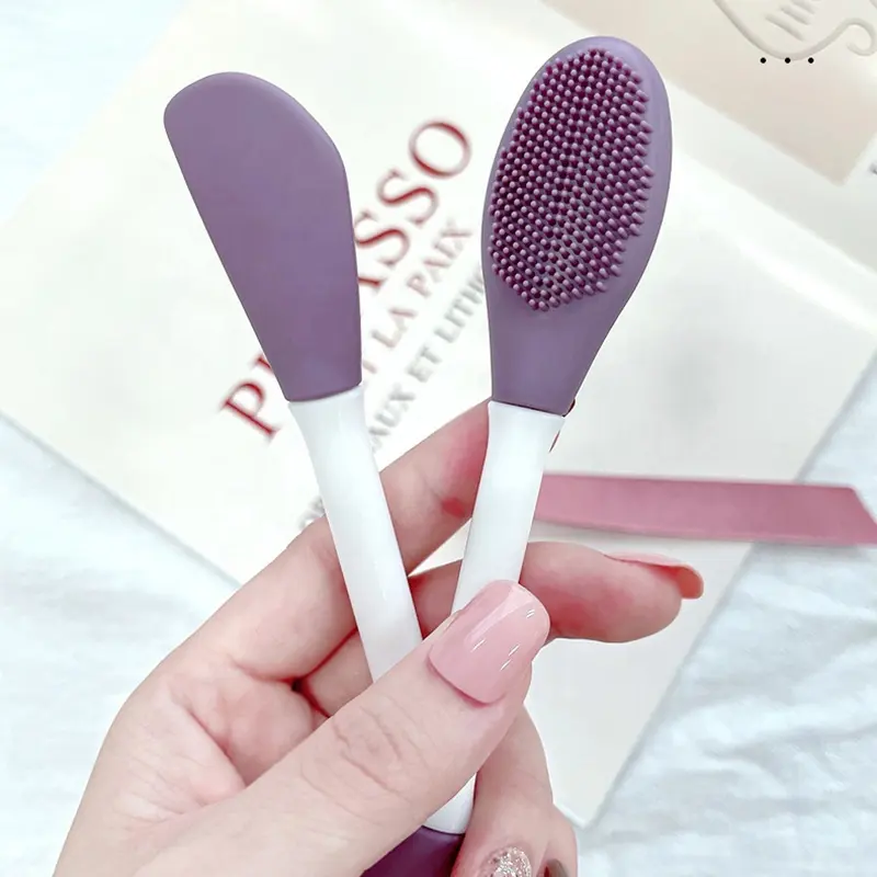 New Face Cream Clay Applicator Mask Brush Facial Makeup Beauty Spa Tools Soft Double Head Available Cosmetic Silicone Mask Brush