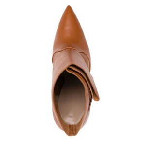 Eleganti <span class=keywords><strong>stivaletti</strong></span> neri in microfibra <span class=keywords><strong>con</strong></span> fibbia a punta <span class=keywords><strong>stivaletti</strong></span> <span class=keywords><strong>con</strong></span> <span class=keywords><strong>tacco</strong></span> a spillo marrone chiaro per <span class=keywords><strong>donna</strong></span> - Product Image 2