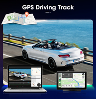 Caméra de tableau de bord M550 3 canaux DVR de voiture 4K + 1080P Caméra vidéo automatique WiFi intégré GPS avec carte IR Vision nocturne 24H Moniteur de stationnement
