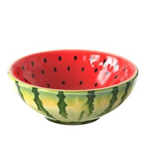 Ciotola per Animali Domestici in Gres Ecologico con Motivo a Anguria, Base Pesante Personalizzata per Stabilità e Alimentazione Lenta, Premium per Esterni e Interni - Product Image 2