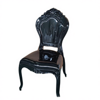 Chaise empilable Louis en acrylique transparent PC, design moderne, salle à manger, salon, hôtel, banquet, fête en plein air, plastique