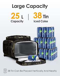 Insulated Polyester <b>Lunch</b> <b>Bag</b> <b>with</b> Front Pocket Leakproof Cooler Adjustable <b>Shoulder</b> <b>Strap</b> 24L Capacity for Men & Women - Product Image 5