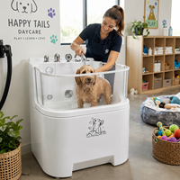 Baignoire SPA pour animaux de compagnie en acrylique à micro-nano bulles d'ozone, piscine de bain pour chiens à hydrothérapie avec façade transparente pour salon commercial