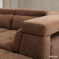 Canapé d'angle moderne de luxe Frank Furniture - Ensemble de canapés en tissu haut de gamme pour salons contemporains