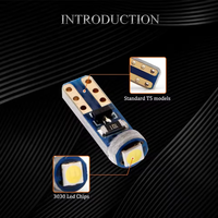 Ampoule LED T5 pour instruments de voiture, 1SMD 3030, lampe d'instrument 12V, indicateur d'avertissement de tableau de bord, T5 W1.2W W2.3W W2W WBT5