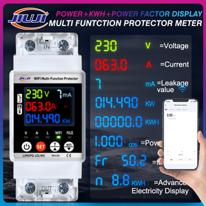 Interrupteur intelligent WIFI JIUJI 2P LCD sur rail DIN, disjoncteur différentiel avec protection contre la tension, le courant et les fuites - Product Image 2