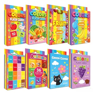 Cartes flash de cognition préscolaire en carton épais pour l'apprentissage des mots des tout-petits de 12 mois, cartes d'étude pour la maternelle et l'éducation précoce - Product Image 1