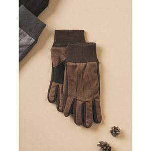 Guanti termici da esterno in maglia scamosciata - Product Image 1