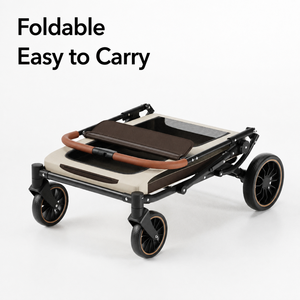 Large <strong>Dog</strong> <strong>Stroller</strong> 55KG Heavy Duty Pet <strong>Stroller</strong> One-Click Folding Linen Fabric Detachable Carrier EVA Wheels OEM ODM - Product Image 4