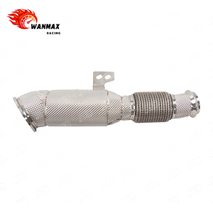 Downpipe in Acciaio Inox ad Alte Prestazioni per Motore <span class=keywords><strong>BMW</strong></span> B58 3.0T - Tubo Anteriore con Connessione a Giunto Sferico, Opzione Catalizzatore ad Alto Flusso - Product Image 3