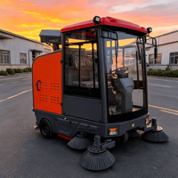 Nouvelle balayeuse électrique autoportée ConTour 48V, largeur de nettoyage 1900 mm, vitesse 16000 m/h, haute efficacité pour parcs industriels