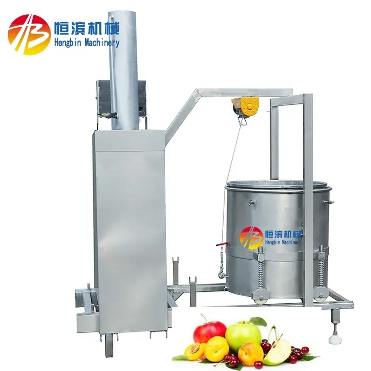 Industriële Hydraulische Mango Ananas Tomaat Bosbessen Aardbei Perzik Pers Juicer