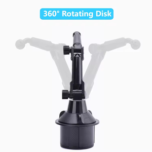 Support de téléphone pour porte-gobelet de voiture, rotation à 360 degrés, bras extensible, réglable, flexible, fonctionnement à une main - Product Image 6