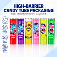 Tube Plastik Aluminium Food Grade 12.7-35mm dengan Tutup Ulir, Cetak UV Logo Custom untuk Kemasan Selai, Cairan, dan Permen