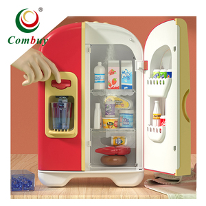 Jeu de cuisine moderne pour enfants avec réfrigérateur en plastique ABS, fonctionne avec <span class=keywords><strong>3</strong></span> piles AAA, pour les enfants de 2 à 7 ans, préscolaire - Product Image 1