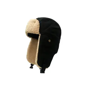 Премиум ветрозащитная зимняя уличная шерпа флисовая Ушная шапка-Охотник ушанка для взрослых