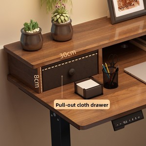 Ofis veya ev kullanımı için dahili raf ayaklı masa ile ergonomik Modern yükseklik ayarlanabilir oyun masası dayanıklı bilgisayar masası - Product Image 3