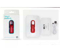 Cadenas rechargeable en alliage de zinc à empreinte digitale avec stockage de données cloud, longue autonomie de batterie, verrouillage sans clé pour sac à dos, bagages, casier de gym