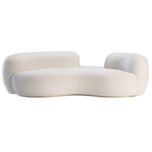Muebles de sala de estar al por mayor, <span class=keywords><strong>sofá</strong></span> Chesterfield moderno de <span class=keywords><strong>3</strong></span> <span class=keywords><strong>plazas</strong></span>, <span class=keywords><strong>sofá</strong></span> curvo de lujo con tapizado boucle. - Product Image 1