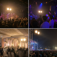 2x200W LED COB Projecteur de scène pour public IP65 Extérieur Haute fidélité des couleurs CRI Ra≥90 65 °   Beam 97 °   Éclairage de scène DMX512 pour événements et concerts