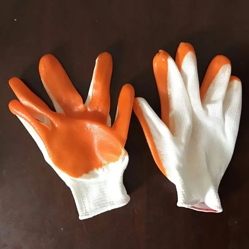 Wholesale cotton construction working safety hand gloves