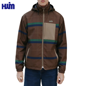 Giacca a Vento Personalizzata da Uomo con Zip, Impermeabile a Quadri per Corsa, Golf, Mountain Bike, con Cappuccio, Leggera - Product Image 1