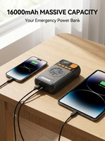 Démarreur portable 4-en-1 Boltpower avec compresseur d'air 150 PSI, booster de batterie de voiture au lithium 2000A 16000mAh et gonfleur de pneus