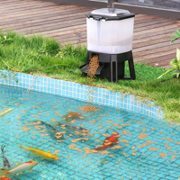 Distributeur automatique de nourriture pour poissons solaire, intelligent et programmable, grande capacité, pour bassin à koïs