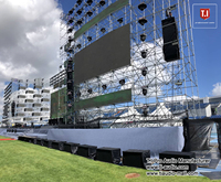 Altavoces de iluminación de vídeo, sistema de sonido de dirección público, armazón de escenario, audio Profesional