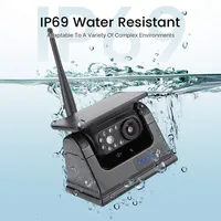 Moniteur de rétroviseur numérique sans fil AHD 7 pouces IPS avec enregistrement DVR, énergie solaire, caméra de recul Wifi pour camion, bus, camping-cars, voiture