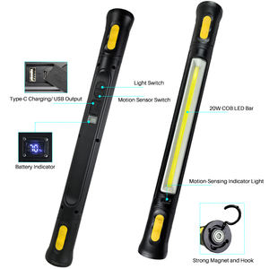 Lámpara de Trabajo COB Magnética con Sensor de Movimiento de 1200 Lúmenes y 20 W para Mecánico, Lámpara LED Inalámbrica Recargable de 4400 mAh para Debajo del Capó del Automóvil - Product Image 2