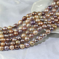 Feimefeirun — perles baroques edison, 10-11mm, couleur mixte, perles naturelles d'eau douce, pour homme