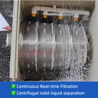 FUTURERAS Filtre à tambour rotatif centrifuge à écran de 18 microns pour bassin à koïs, mini et petit modèle, 5t, 10m³, 15m³, 20t/h, 25m³/h