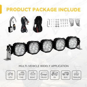 22 인치 슈퍼 브라이트 12V LED 라이트 바 4WD 오프로드 트럭 UTV 자동차 방수 앰버 포드 안개 운전 바 라이트 4X4 스포트 라이트 - Product Image 6