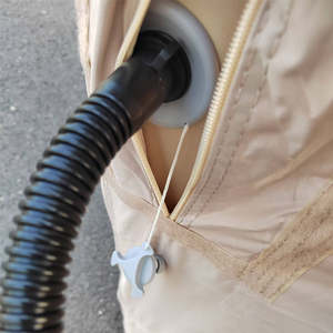 Tente de camping gonflable portable de luxe en tissu Oxford imperméable et anti-UV de couleur beige, vente en gros OEM - Product Image 6