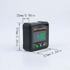 Nouvel inclinomètre numérique électronique domestique IP54 haute précision avec affichage, niveau à bulle et instrument de mesure d'angle à aimant puissant - Product Image 2