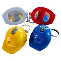 Mini lampe torche LED portable pour casque de sécurité, porte-clés avec logo personnalisé imprimé, anneau lumineux LED pour casque de sécurité