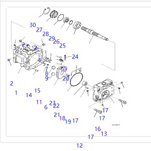 ปั๊มไฮดรอลิกหลัก KOMATSU PC30MR-3 รุ่น 708-1S-00410 708-1S-00420 708-1S-00411 708-1S-00421 สำหรับอะไหล่รถขุดขนาดเล็ก - Product Image 6