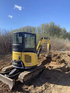 Used Yanmar Vio35 Mini Excavator 5 Ton Operating Weight Kawasaki <b>Pump</b> Digging Bucket Enclosed Cab <b>Track</b> Type - Product Image 4
