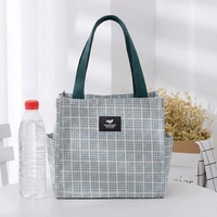 Sac fourre-tout imperméable à motif floral écossais, capacité moyenne, doublure TC, taille personnalisée pour les trajets quotidiens et les repas