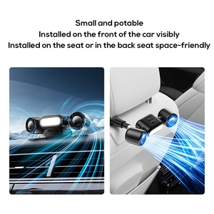 MEMO G12 recargable 2 cabezales enfriador de aire <span class=keywords><strong>ventilador</strong></span> de asiento trasero de <span class=keywords><strong>coche</strong></span> <span class=keywords><strong>ventilador</strong></span> de doble cabeza <span class=keywords><strong>para</strong></span> sedán SUV camión accesorios Automotrices - Product Image 2